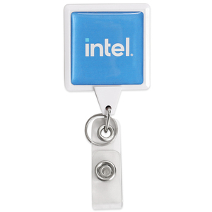 Square Dual Back Badge Reel